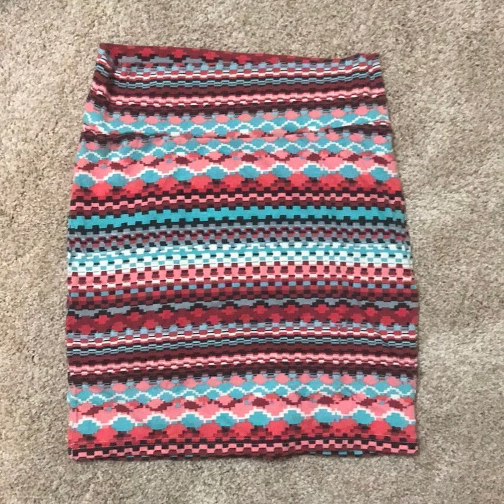 Forever21 Multi Colored Cotton Skirt